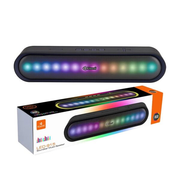 Kisonli Wireless Bluetooth Longbar Speaker Led-915